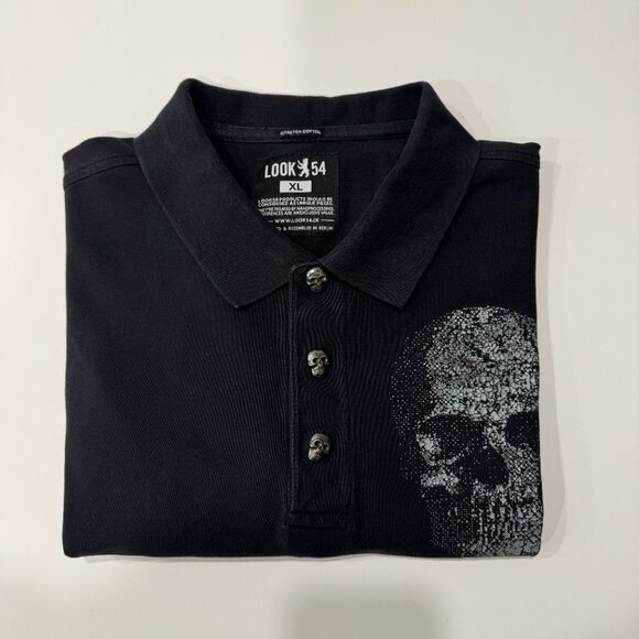 Look 54 HAUPTSTADTROCKER Death's Head Polo, Size XL - Picture 16 of 17
